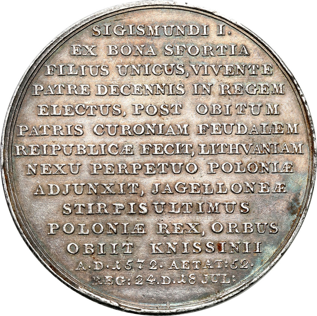 Medal Zygmunt II August Suita królewska - Reichel - RZADKOŚĆ